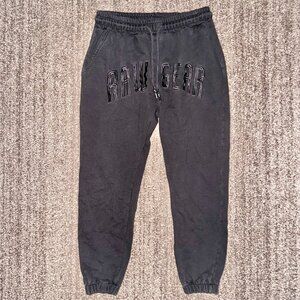 Rawgear BMFIT Men's Front Embroidery Jogger Sweatpants Black Size Large